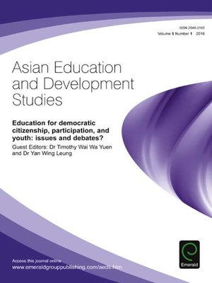 cover image of Asian Education and Development Studies, Volume 5, Number 1